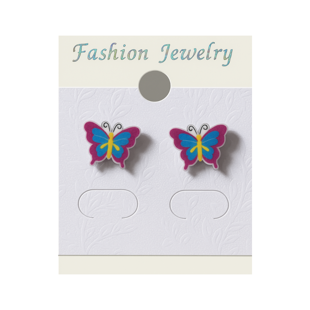 Yellow Butterfly Stud Earrings – Cute and Vibrant Winged Design