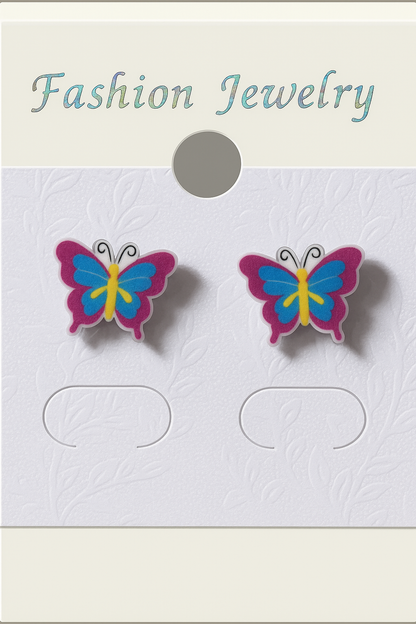 Yellow Butterfly Stud Earrings – Cute and Vibrant Winged Design