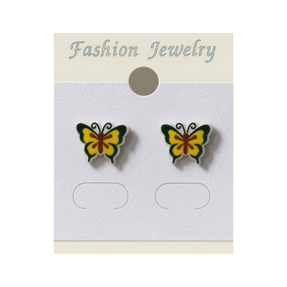 Yellow Butterfly Stud Earrings – Cute and Vibrant Winged Design