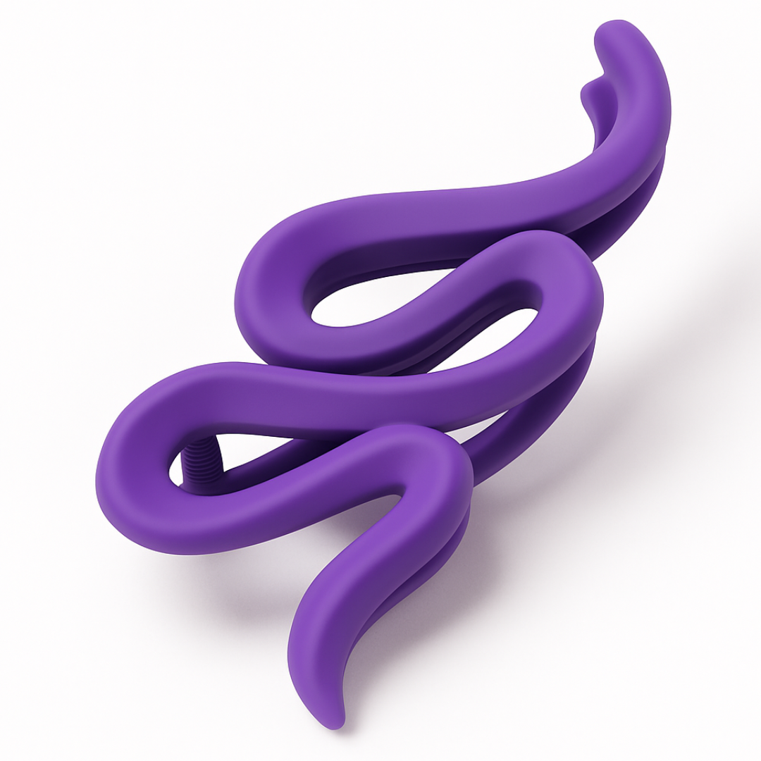 BLURZ purple sculptural wave hair accessory with smooth curved design for stylish hair styling